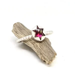 Bague grenat en Argent 925