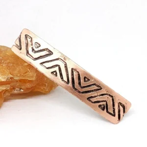 Barrette à cheveux ethnique gravée