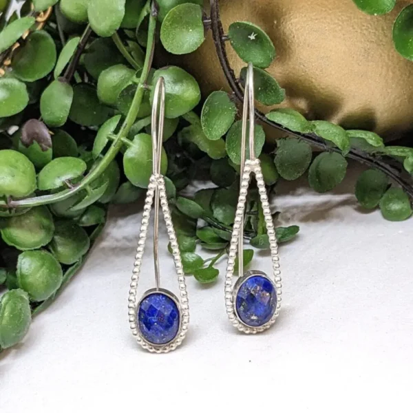 Boucles d'oreilles goutte Lapis Lazuli en Argent 925