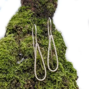 FAQ 2 Boucles d'oreilles goutte perlée en Argent 925