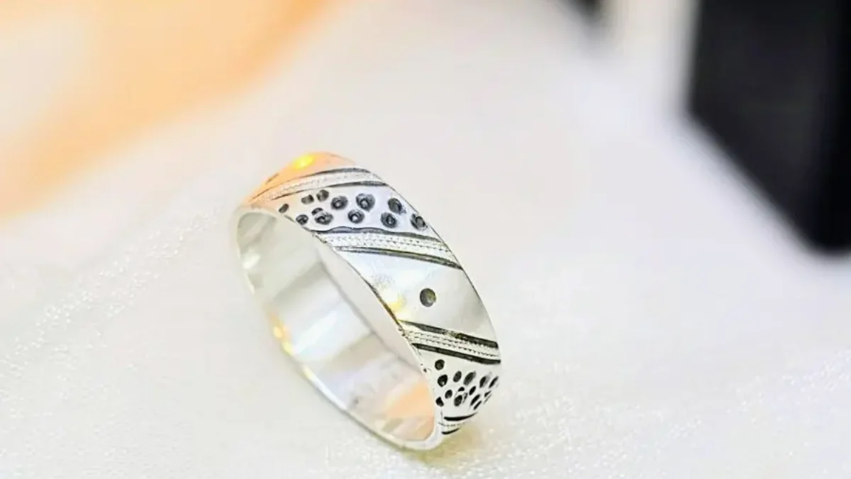 Bague Ancienne En Argent Massif 925, Style Jonc Alliance, Taille 44, Créateur Basque