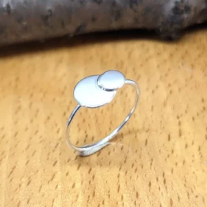 Bague fine aux deux lunes en Argent 925