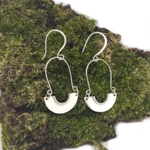 FAQ 4 Boucles d'oreilles ethniques demi lune en Argent 925
