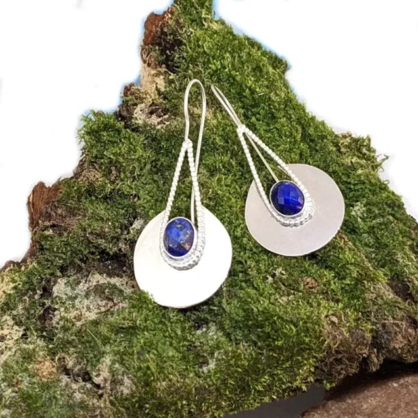 Boucles d'oreilles Lapis Lazuli en Argent 925
