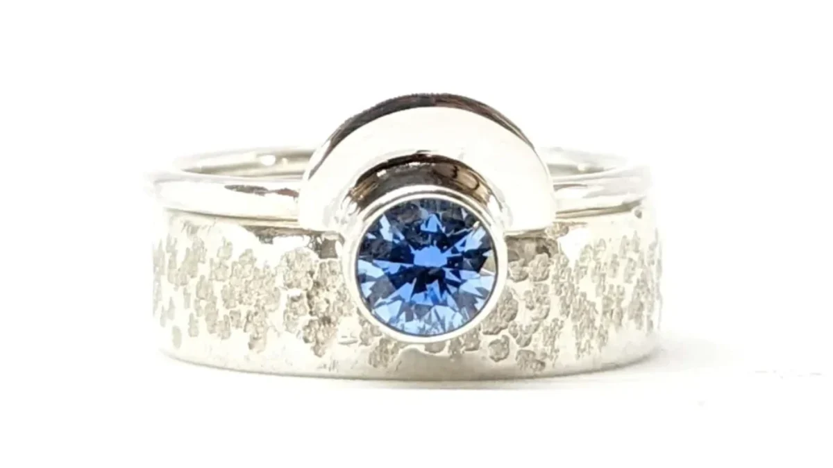 Bague En Argent 925 (Sterling) Avec Oxydation Bleue - Taille 56 - Neuf Avec étiquettes