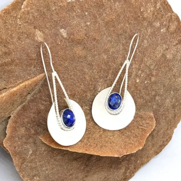 Boucles d'oreilles en Argent 925 Lapis lazuli