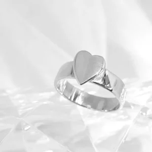 Bague large cœur en Argent 925