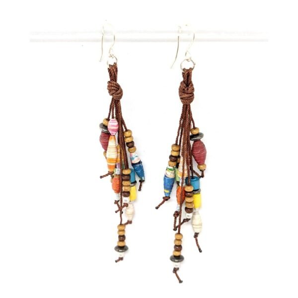 BOUCLES D'OREILLES DE PERLES MULTICOLORES – Image 4