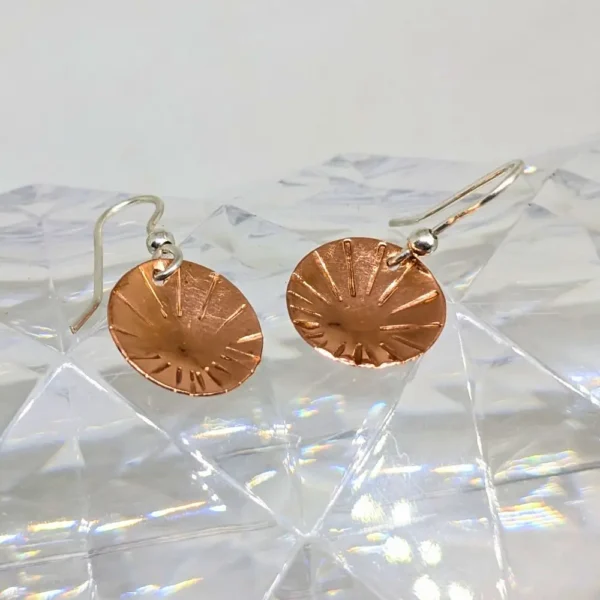 BOUCLES D'OREILLES SOLEIL en cuivre – Image 5