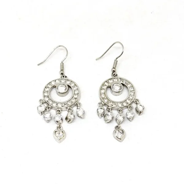 boucles d'oreilles oxyde de zirconium transparents