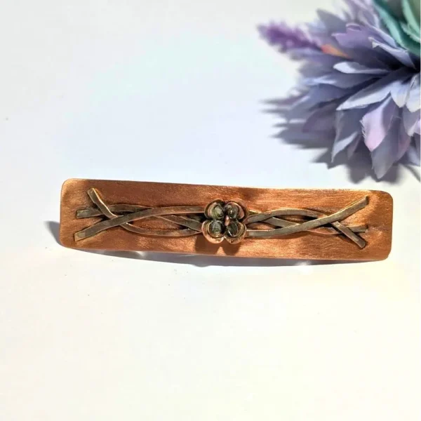 barrette clip fleur