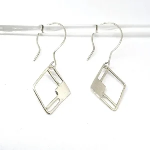 Promotions 67 boucles d'oreilles losanges en argent 925