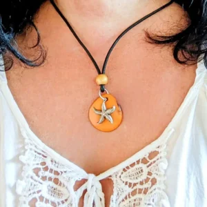 Promotions 73 pendentif étoile de mer et tagua