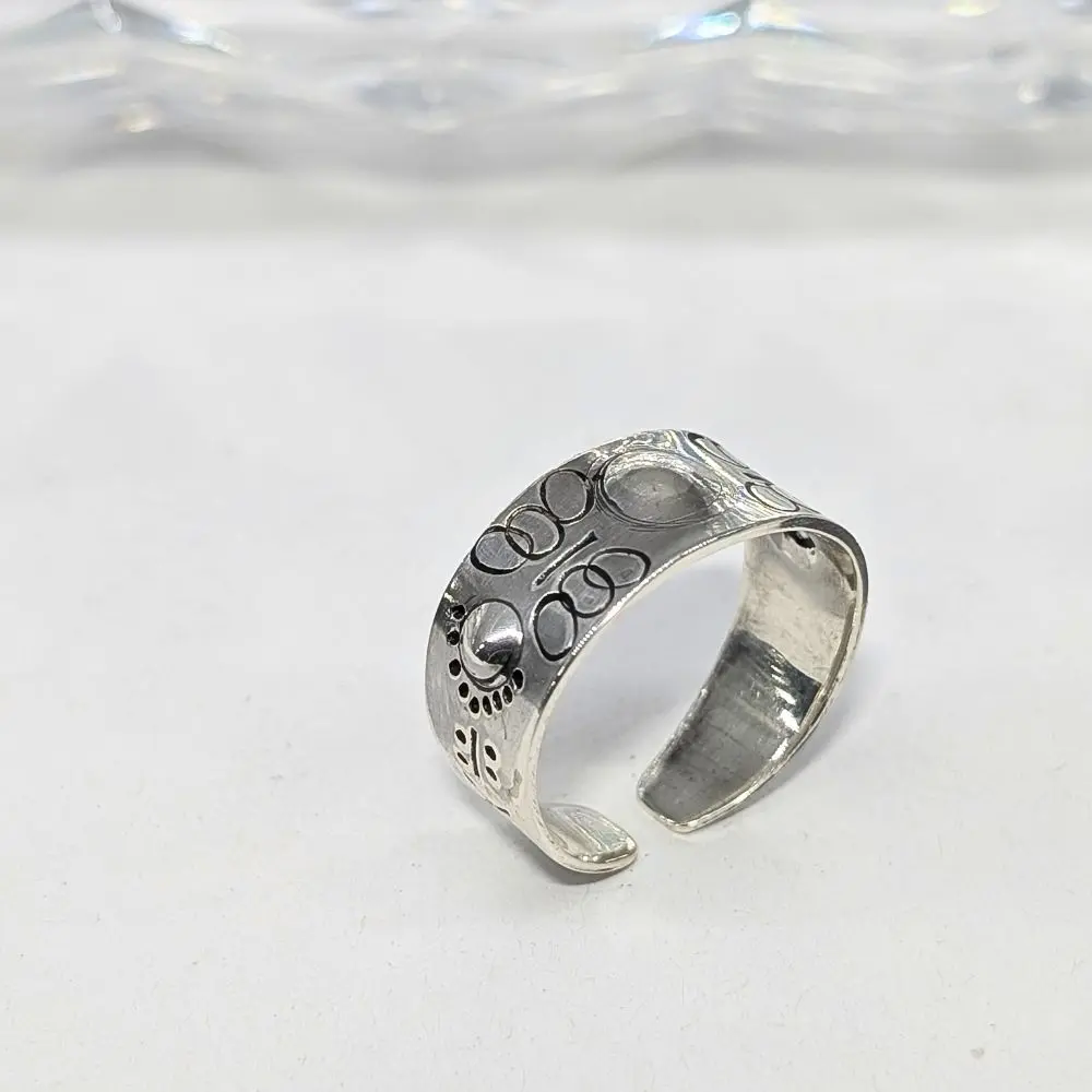 BAGUE ETHNIQUE RÉGLABLE en argent 925 2 bague ethnique réglable en argent massif