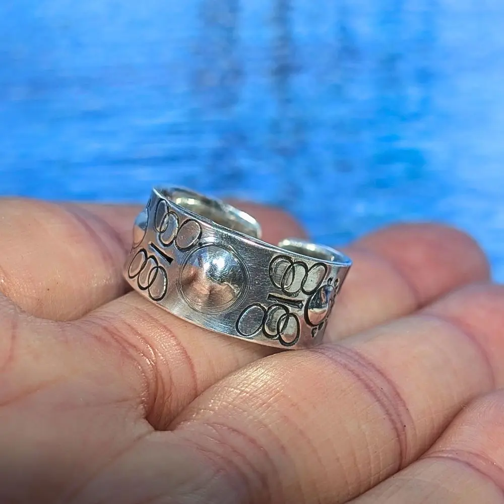 BAGUE ETHNIQUE RÉGLABLE en argent 925 1 bague ethnique réglable