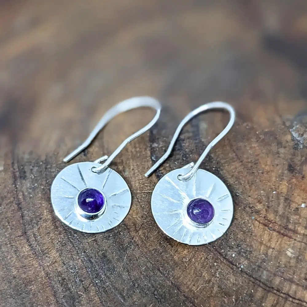 BOUCLES D'OREILLES MÉDAILLE LAPIS-LAZULI en argent 925 3 boucles d'oreilles médaille lapis-lazuli bleu